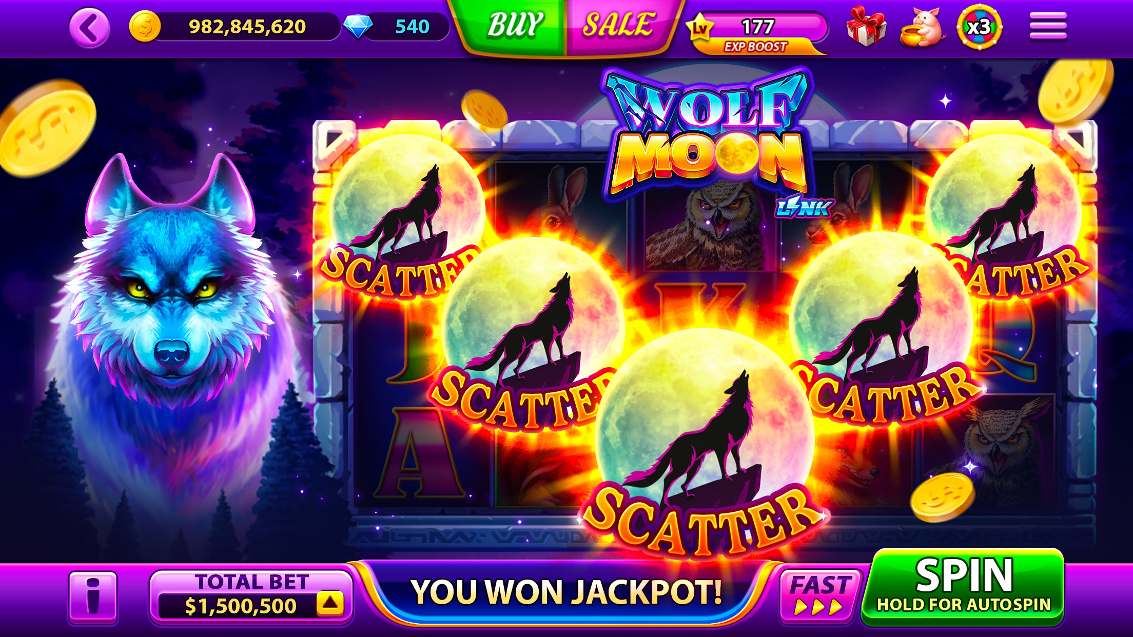 フルハウスカジノ Wolf Moon｜App Store公式