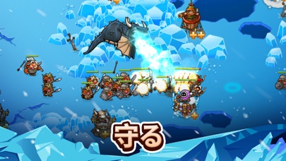 Crazy Defense Heroesの防衛｜押し寄せる魔物集団を守る場面