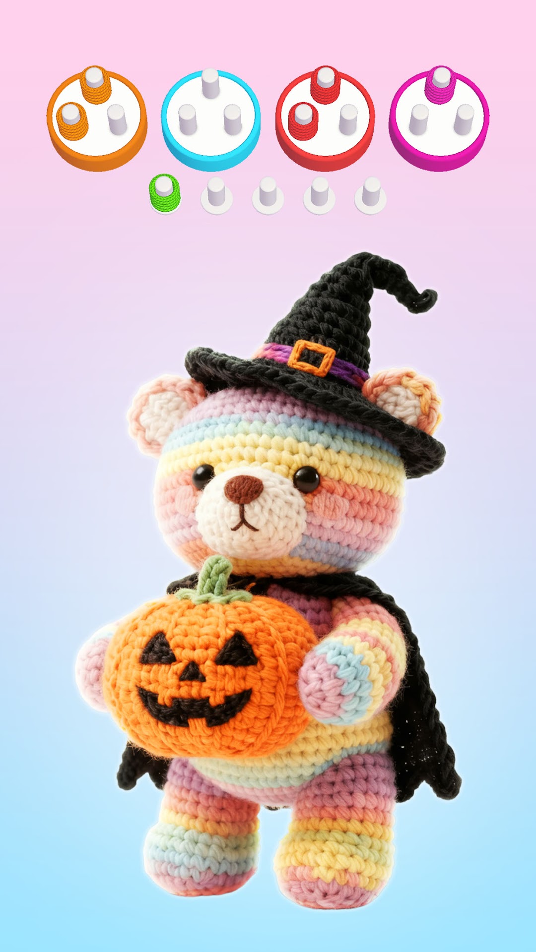 Wool Crazeのプレイ画面|毛糸でできたかわいいクマ