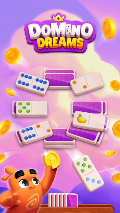 Domino Dreamsのタイトル画面｜かわいいキャラとドミノが並ぶキービジュアル