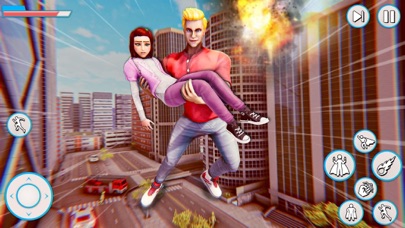 Superhero Crime Cityの救助|閉じ込められた人々を救出する場面