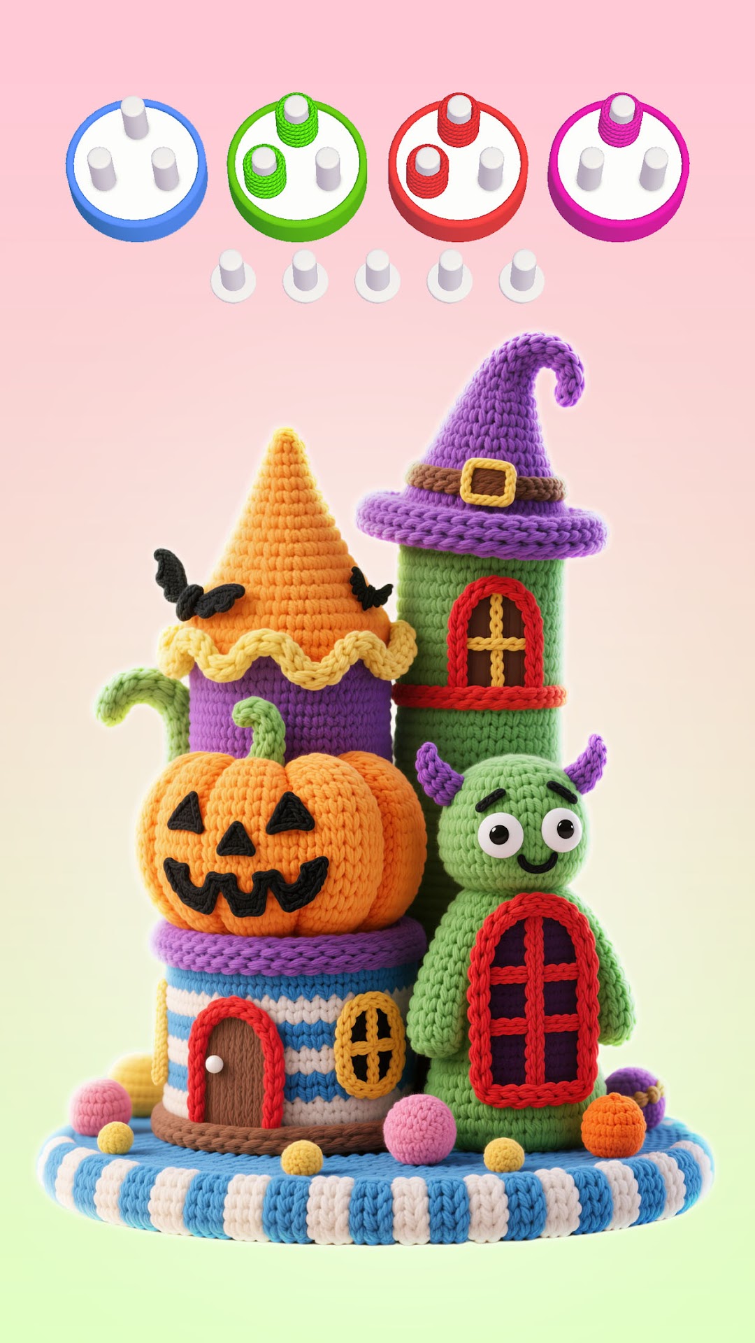 Wool Crazeのステージ|毛糸のお城を解く場面