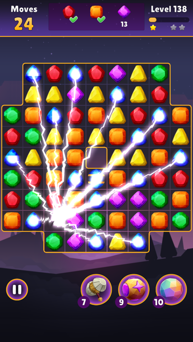 Jewel Questの爽快演出|宝石が連鎖して弾ける気持ちいい場面