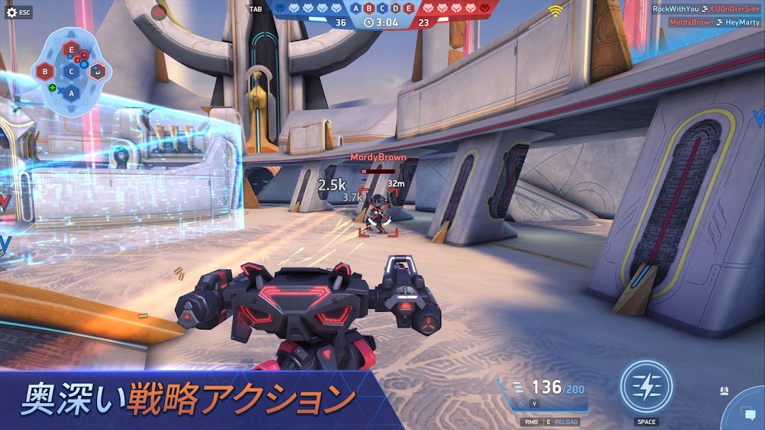 メカアリーナの戦略アクション｜遮蔽物を使って立ち回る場面