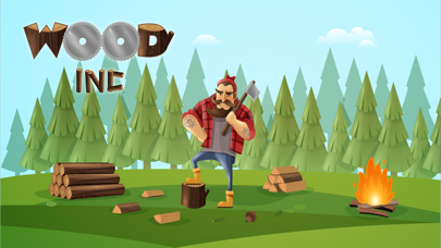 Wood Inc.のタイトル|木こりが斧を構えるWood Inc.の場面