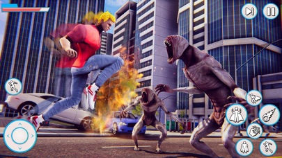 Superhero Crime Cityのアクション|街を駆け回り敵を倒す場面
