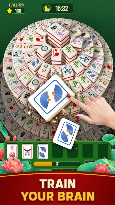 Mahjong Triple 3Dの脳トレ|同じ牌を見つけて頭を鍛える場面