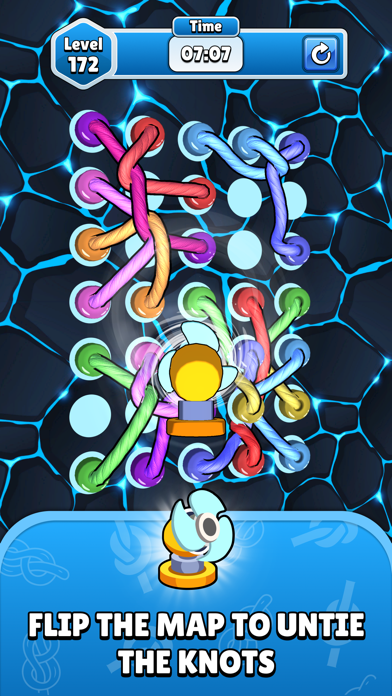 Twisted Tangleのマップ回転|盤面を回転させて絡まりを解きほぐす場面