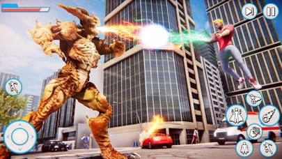 Superhero Crime Cityのボス戦|異星人のボスに立ち向かう場面