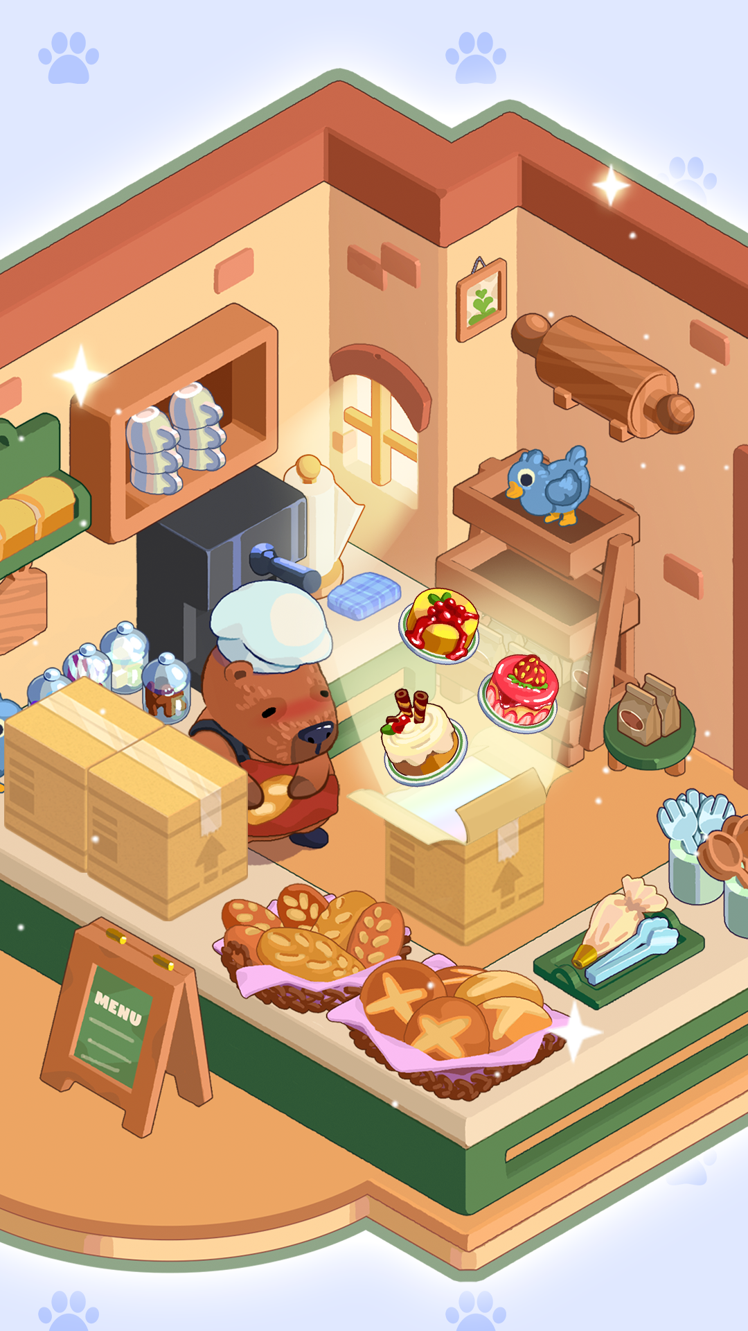 Dreamy Roomのベーカリー｜パン屋さんの部屋をデコレーションする場面