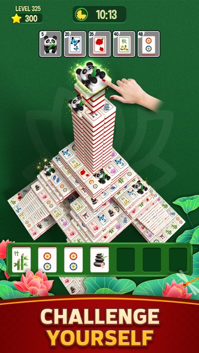 Mahjong Triple 3Dのチャレンジ|パンダ牌など多彩なテーマに挑戦する場面