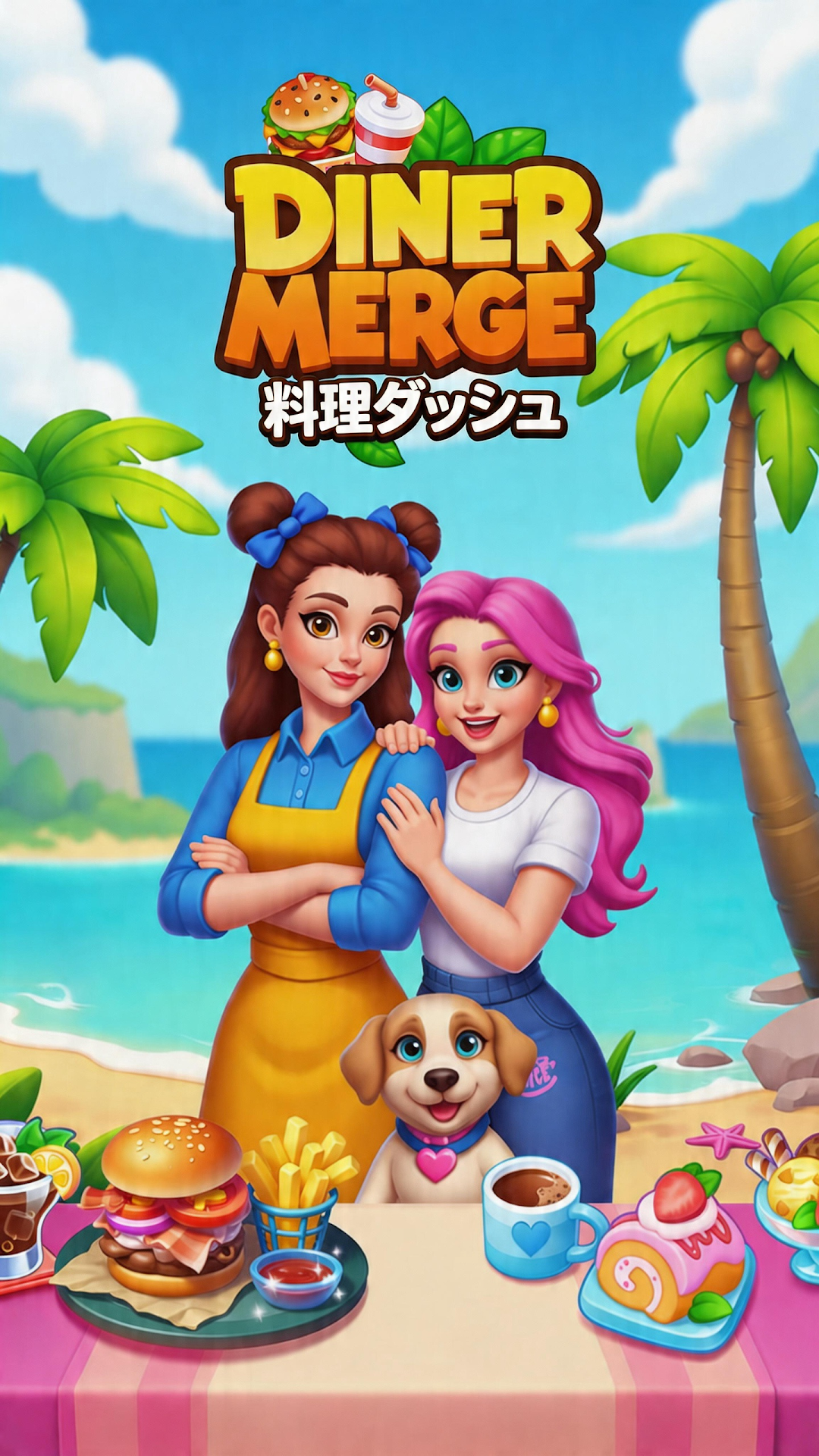 Diner Mergeのタイトル｜料理ダッシュのタイトル画面