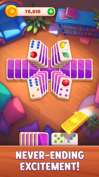 Domino Dreamsのドミノ盤面｜数字を合わせてドミノを消していくパズルの様子
