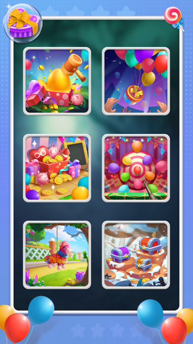 Bubble Boxesのコレクション|集めた風船で彩られた華やかなコレクションの場面
